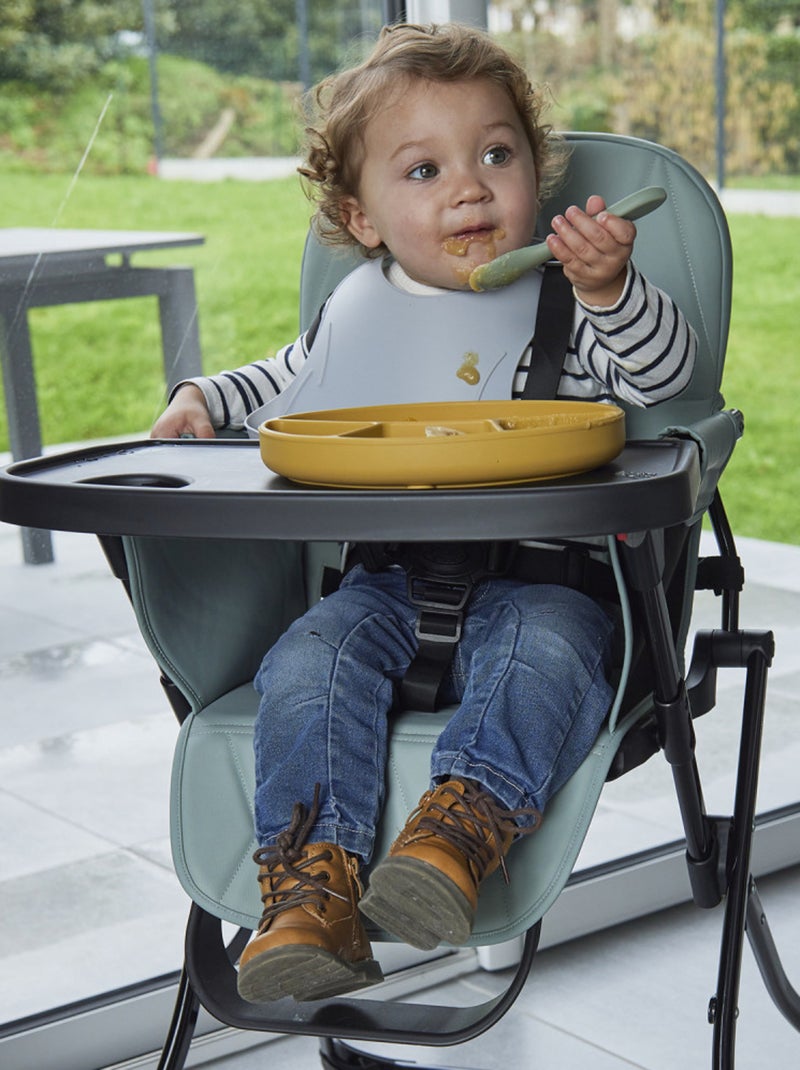 Assiette compartimentée silicone Jaune - Kiabi