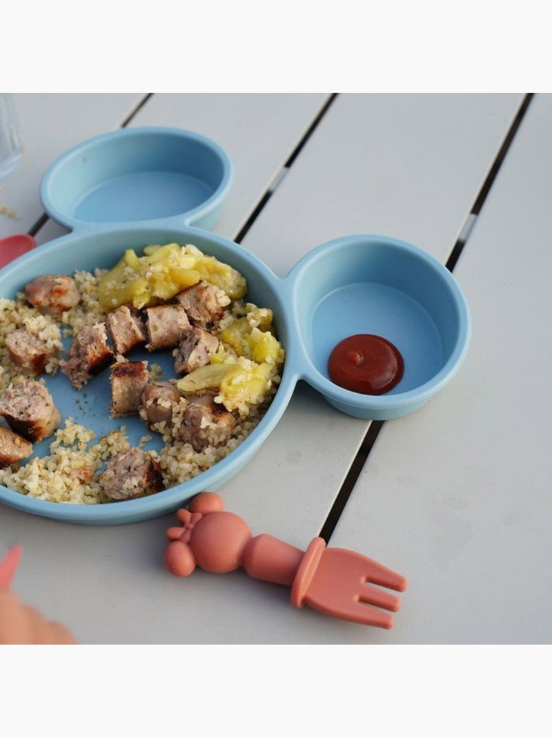 Assiette silhouette tete de mickey Bleu - Kiabi
