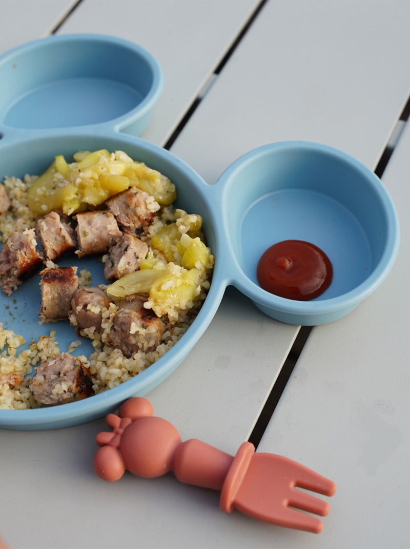 Assiette silhouette tete de mickey Bleu - Kiabi