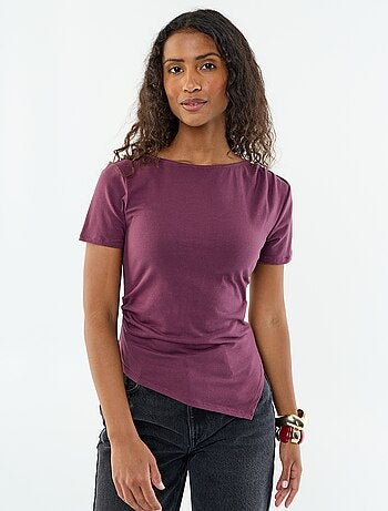 Asymmetrisch T-shirt met korte mouwen