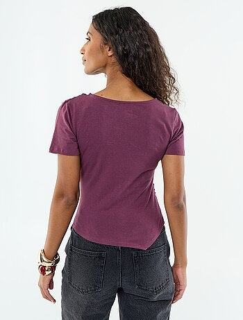 Asymmetrisch T-shirt met korte mouwen