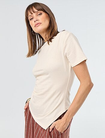 Asymmetrisch T-shirt met korte mouwen