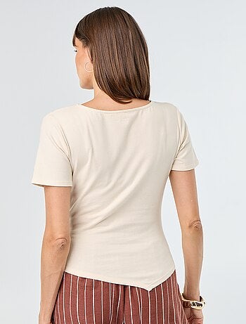 Asymmetrisch T-shirt met korte mouwen