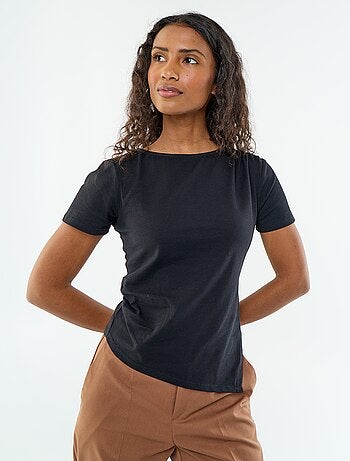Asymmetrisch T-shirt met korte mouwen