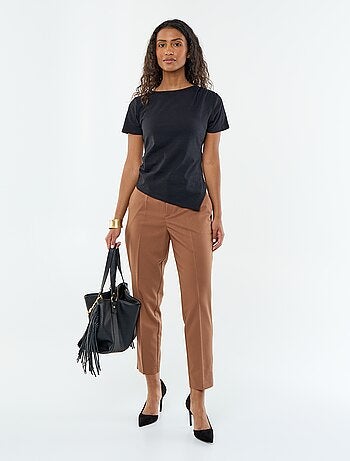 Asymmetrisch T-shirt met korte mouwen