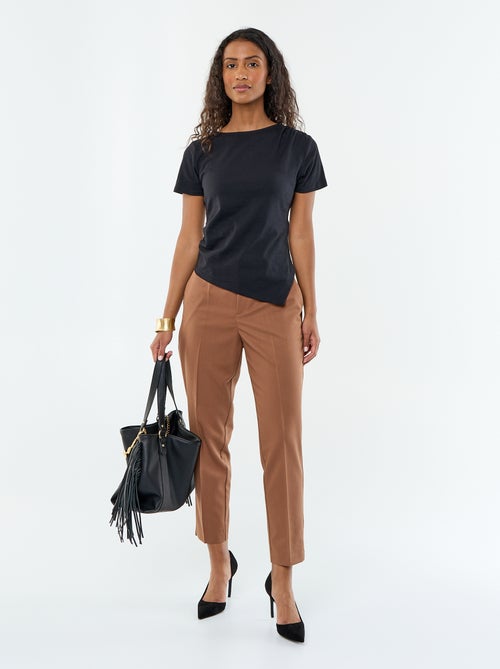 Asymmetrisch T-shirt met korte mouwen - Kiabi