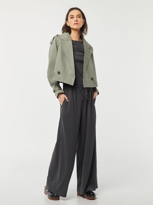 Asymmetrisch T-shirt van crêpestof - Kiabi