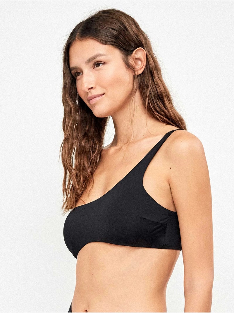 Asymmetrische bikini top Zwart - Kiabi