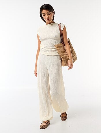 Asymmetrische effen stretchtop zonder mouwen
