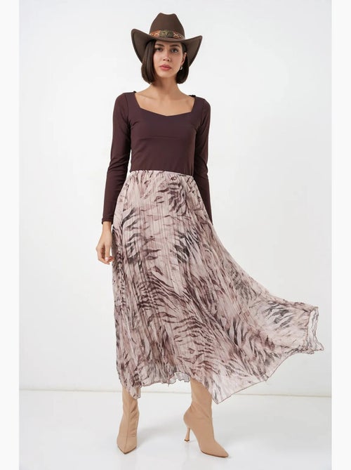 Asymmetrische maxi-rok met patroon bdart - Kiabi