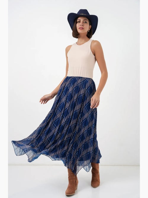 Asymmetrische maxi-rok met patroon bdart - Kiabi