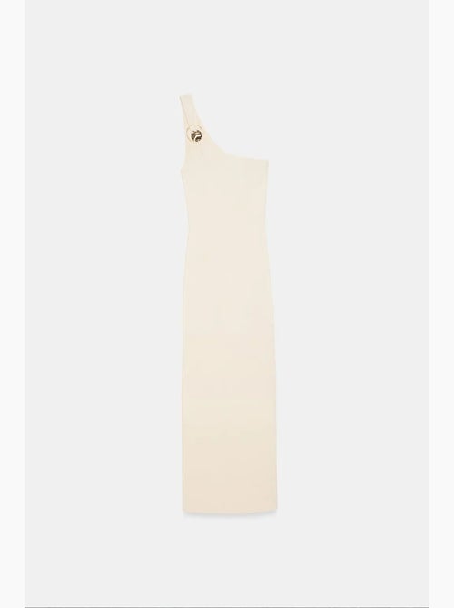 Asymmetrische midi-jurk van ribtricot, één schouder dilvin - Kiabi Asymmetrische midi-jurk van ribtricot, één schouder dilvin - Kiabi
