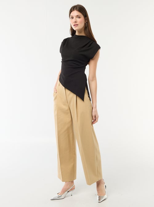 Asymmetrische mouwloze top - Kiabi