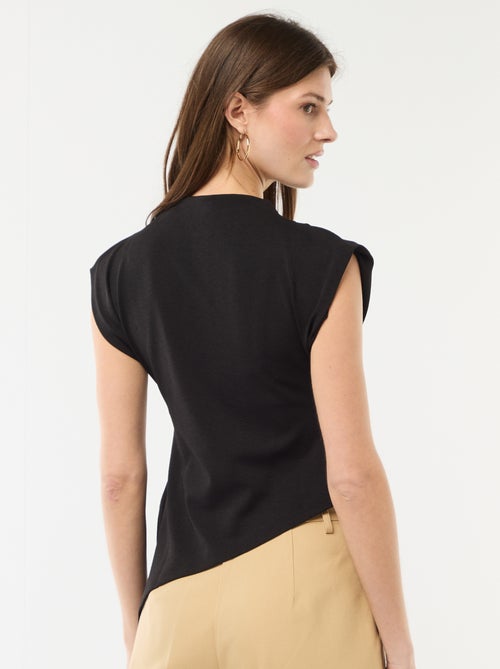 Asymmetrische mouwloze top - Kiabi