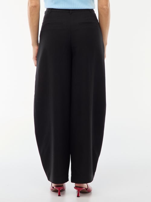 Asymmetrische pantalon met plooien - Kiabi