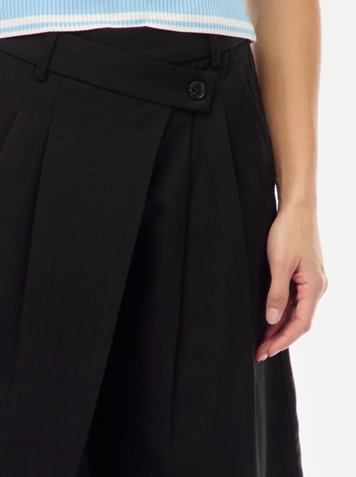 Asymmetrische pantalon met plooien - Kiabi