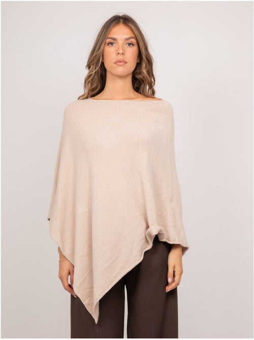 Asymmetrische poncho van fijn breisel kuvene - Kiabi Asymmetrische poncho van fijn breisel kuvene - Kiabi
