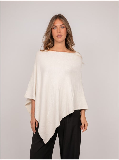 Asymmetrische poncho van fijn breisel kuvene - Kiabi Asymmetrische poncho van fijn breisel kuvene - Kiabi