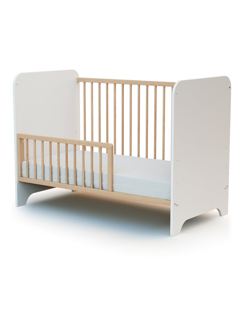 At4 - barrière de lit bébé en bois seren - 120 x 32 x 4 cm Beige clair - Kiabi