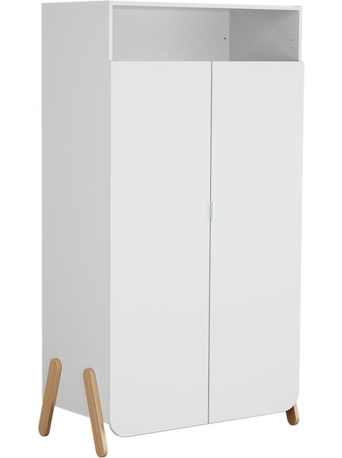 At4 - chambre bébé lit, meuble à langer et armoire pirate blanc et hêtre verni - Kiabi At4 - chambre bébé lit, meuble à langer et armoire pirate blanc et hêtre verni - Kiabi