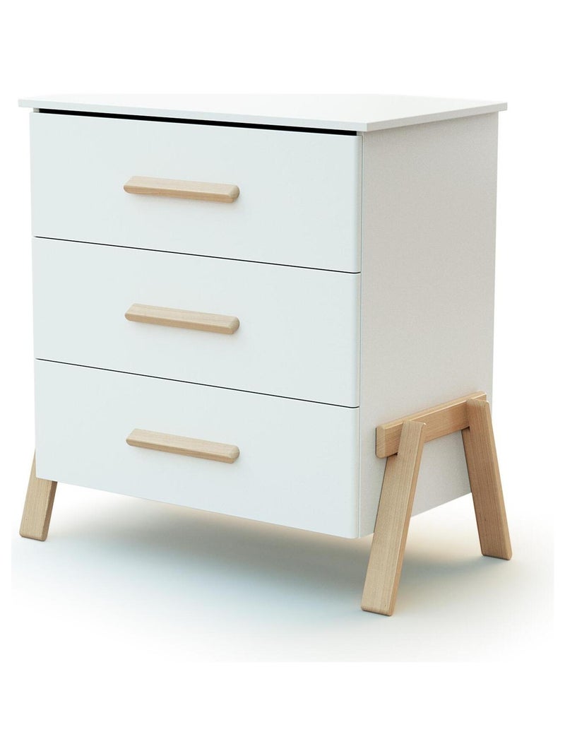 At4 - duo lit bébé et commode en bois canaille Blanc Marron - Kiabi