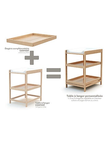 At4 - étagère pour table à langer en bois lima