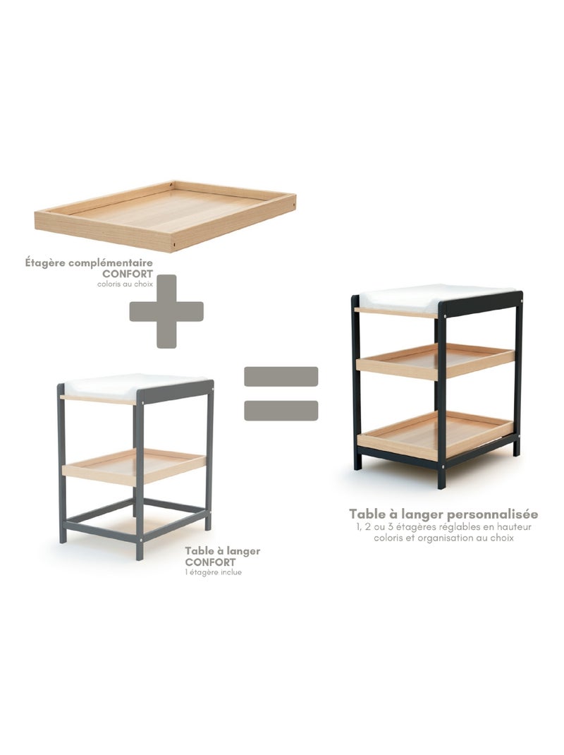 At4 - étagère pour table à langer en bois lima Beige clair - Kiabi