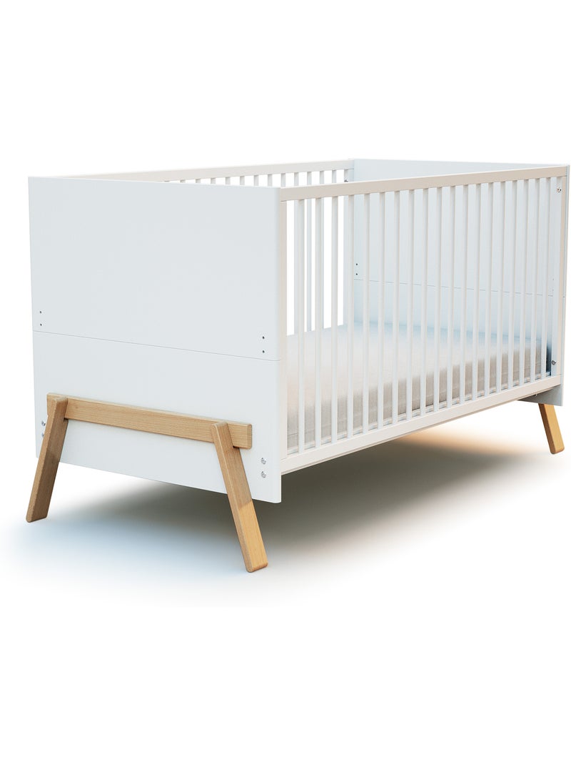 At4 - grand duo 3 tiroirs en bois canaille Blanc Marron - Kiabi