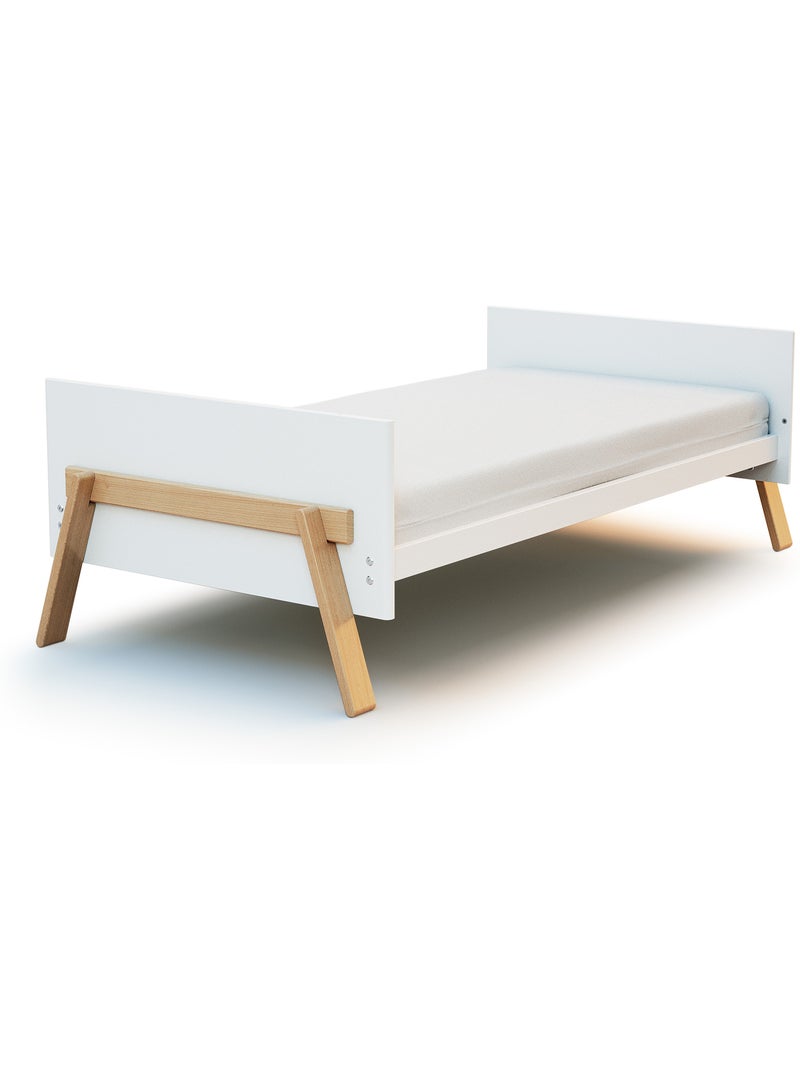At4 - grand duo 3 tiroirs en bois canaille Blanc Marron - Kiabi