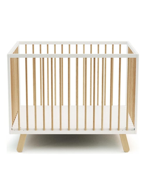 At4 - houten babybox pirate wit en beuken 80 x 100 cm - Kiabi