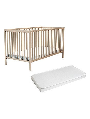 At4 - lit bébé en bois avec matelas en bois one