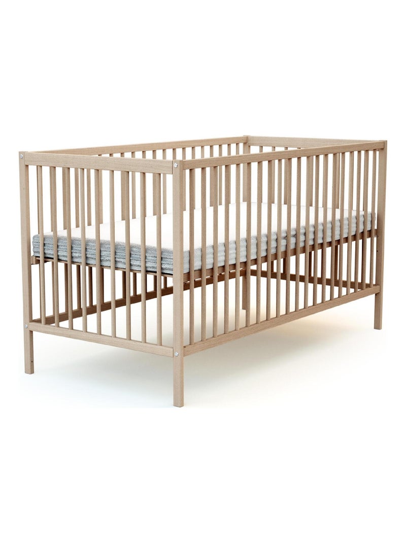 At4 - lit bébé en bois avec matelas en bois one Marron noisette - Kiabi