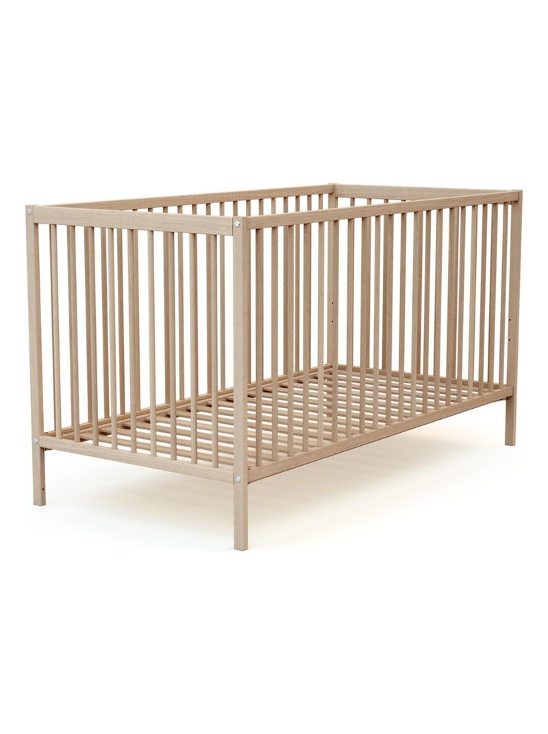 At4 - lit bébé en bois avec matelas en bois one Marron noisette - Kiabi