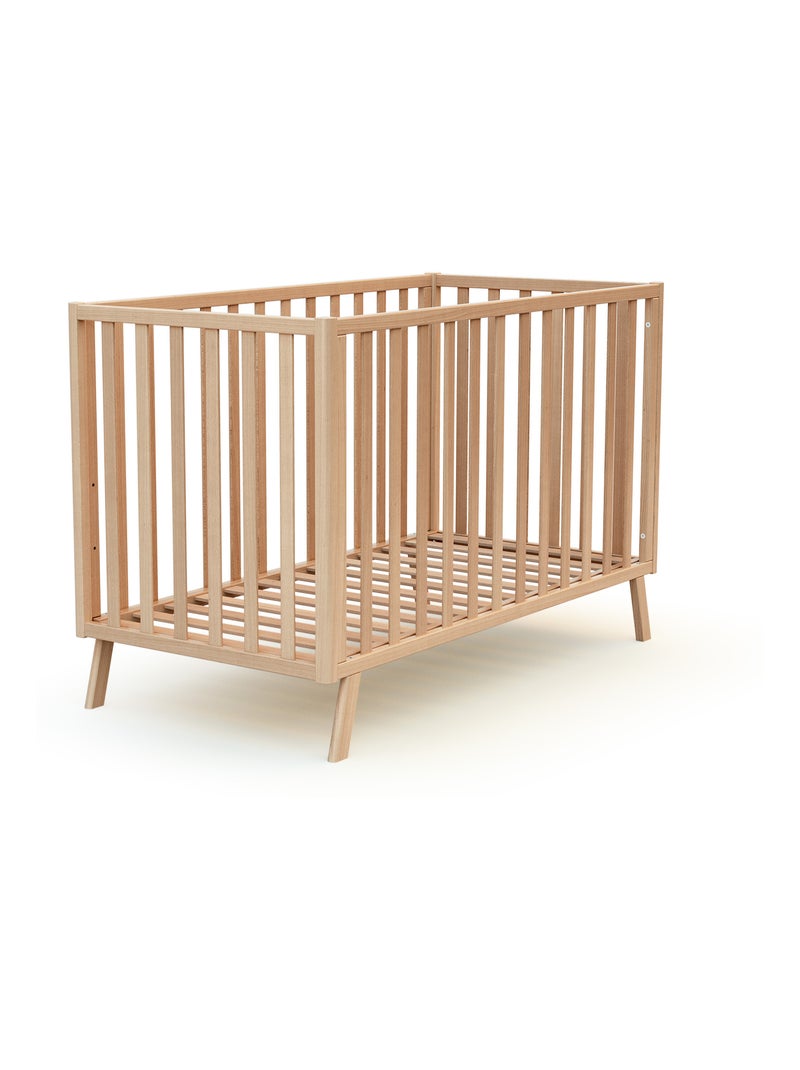 At4 - lit bébé évolutif en bois kasa 60 x 120 cm Beige clair - Kiabi