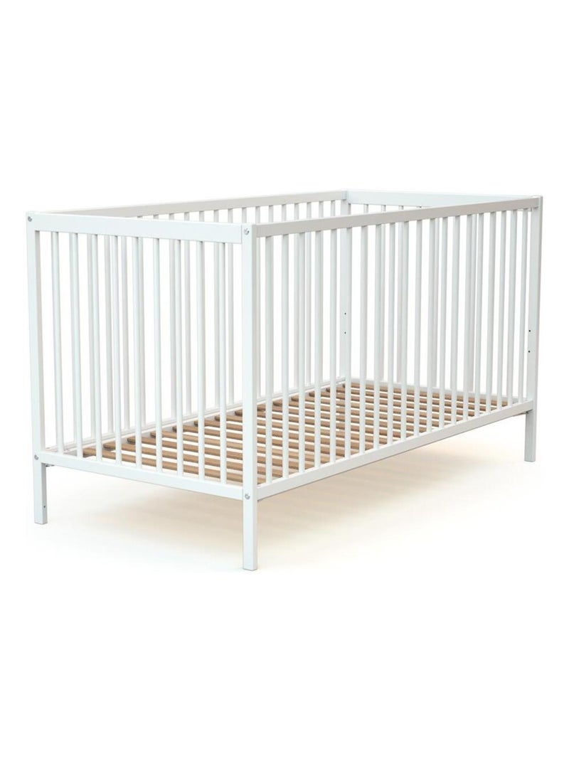 At4 -  lit bébé one en bois Blanc - Kiabi