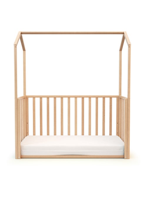 At4 - omvormbaar babyhutbedje kasa in hout beuken gelakt 60 x 120 cm - Kiabi
