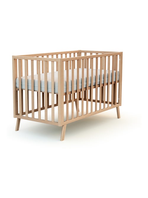At4 - omvormbaar babyhutbedje kasa in hout beuken gelakt 60 x 120 cm - Kiabi