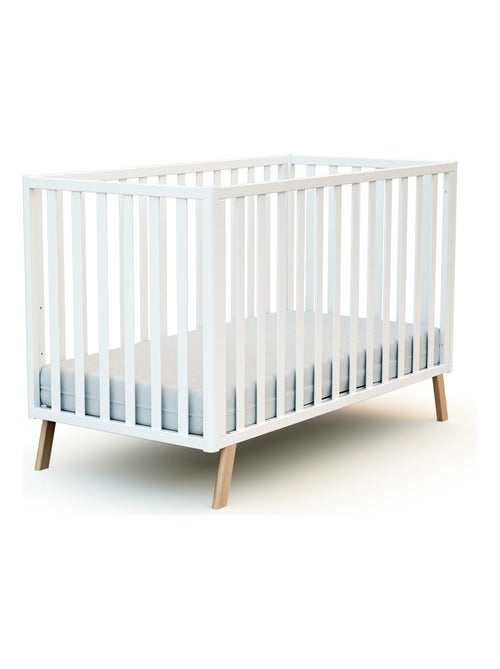 At4 - omvormbaar kinderbed kasa in hout wit 60 x 120 cm - Kiabi
