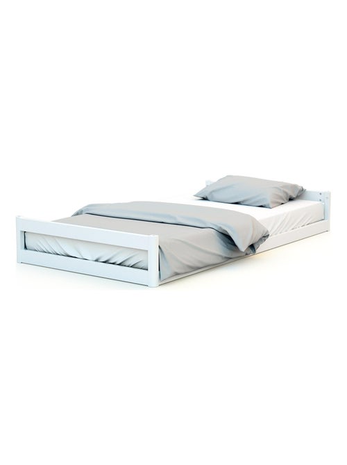 At4 - omvormbaar kinderbed kasa in hout wit 70 x 140 cm - Kiabi
