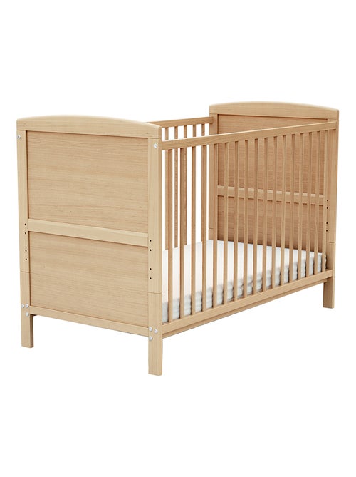 At4 - omvormbaar kinderbed luna in hout beuken gelakt 60 x 120 cm - Kiabi