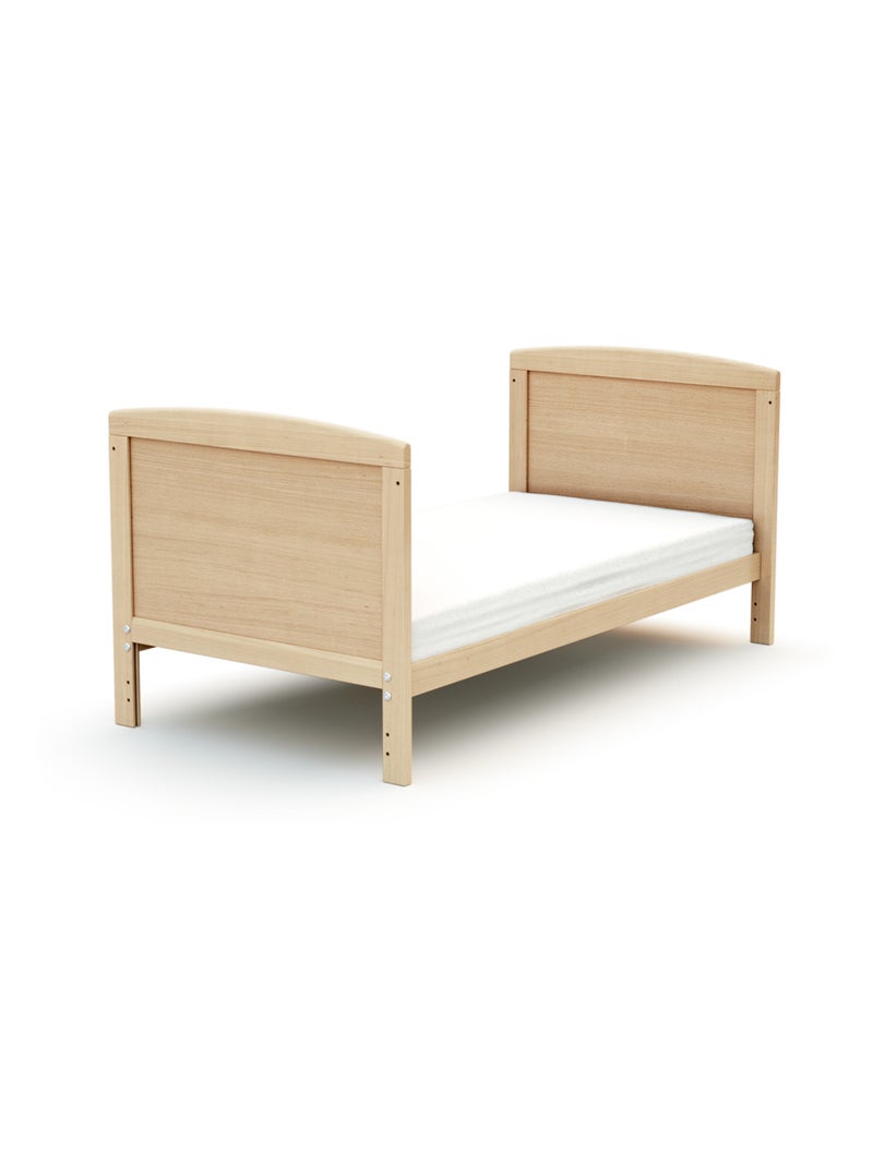 At4 - omvormbaar kinderbed luna in hout beuken gelakt 60 x 120 cm Lichtbeige - Kiabi
