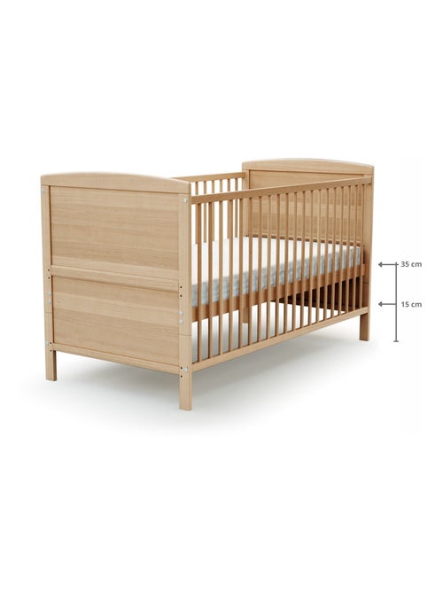 At4 - omvormbaar kinderbed luna in hout beuken gelakt 70 x 140 cm - Kiabi
