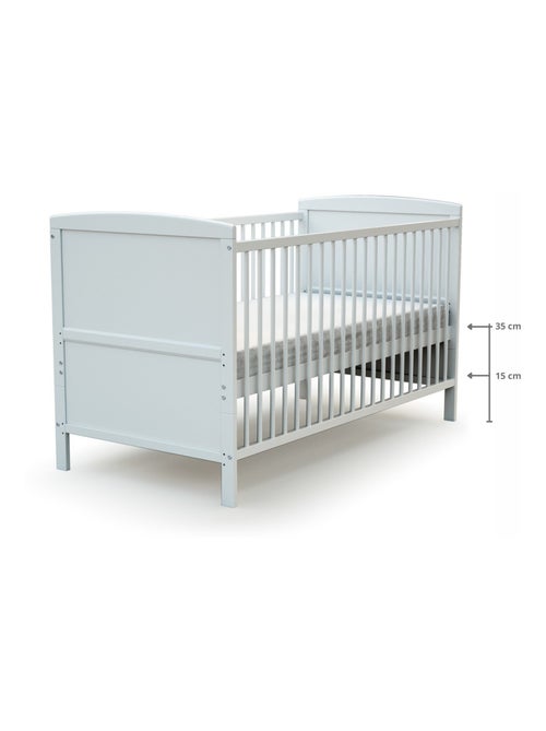 At4 - omvormbaar kinderbed luna in hout wit 70 x 140 cm - Kiabi