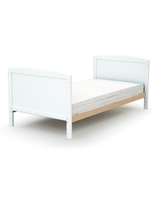 At4 - omvormbaar kinderbed luna in hout wit en beuken 70 x 140 cm - Kiabi