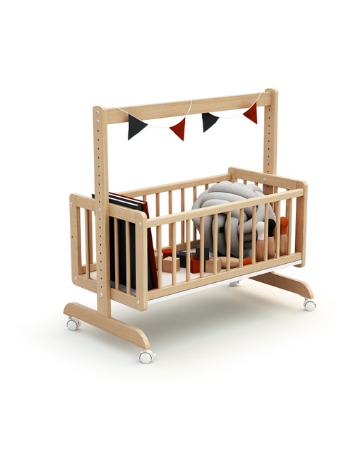 At4 - omvormbaar wiegje voor co-sleeping nino in hout beuken gelakt 40 x 80 cm - Kiabi