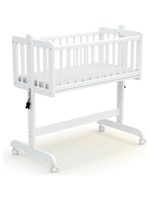 At4 - omvormbaar wiegje voor co-sleeping nino in hout wit 40 x 80 cm - Kiabi