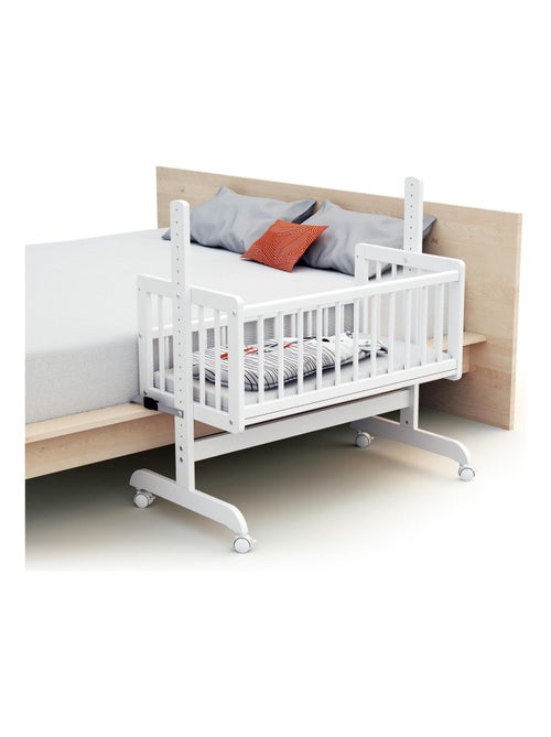At4 - omvormbaar wiegje voor co-sleeping nino in hout wit 40 x 80 cm - Kiabi