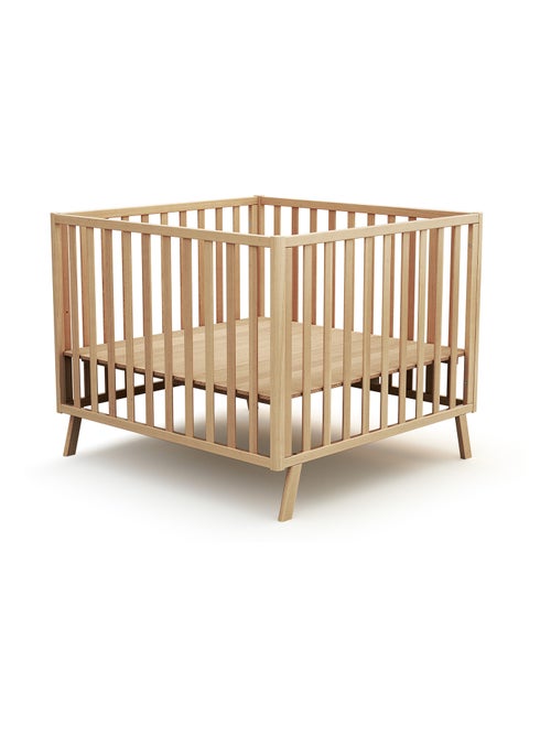 At4 - omvormbare houten hut kasa in hout beuken gelakt 100 x 100 cm - Kiabi