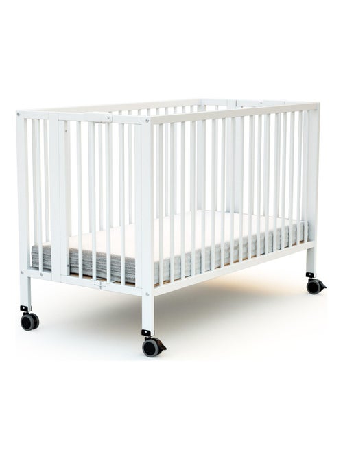 At4 - opvouwbaar kinderbed flow in hout wit 60 x 120 cm - Kiabi