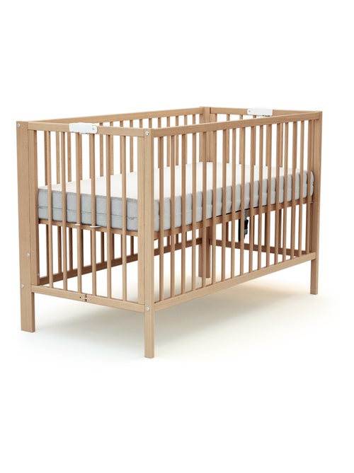 At4 - opvouwbaar kinderbed foldo in hout beuken gelakt 60 x 120 cm - Kiabi